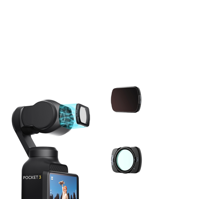 HXC for Osmo Pocket 3/4 Action Camera Filter Set Adjustable ND/CPL Black Soft ABS Filters High Quality