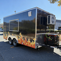 Remorque alimentaire BBQ entièrement équipée, cuisine mobile avec système d'extraction des fumées, homologuée DOT, remorque de restauration personnalisée
