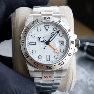 Reloj de Lujo para Hombre, Mecánico Automático <span class=keywords><strong>GMT</strong></span>, con Correa de Acero Inoxidable y Aleación de Moda, Cierre de Mariposa, Cristal de Zafiro - Product Image 6