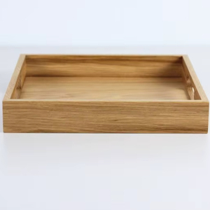 Plateau de service en bois artisanal de luxe, écologique, avec finition polie et option de logo personnalisé - Product Image 1