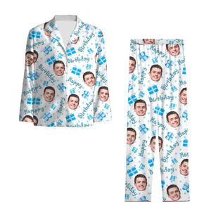 Set Pigiama da <span class=keywords><strong>Donna</strong></span> Personalizzato Stampa su Richiesta Novità Intimo da Notte Pigiama da <span class=keywords><strong>Donna</strong></span> Completamente Stampato a Maniche Lunghe Set da Notte Femminile Carino - Product Image 6