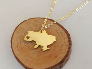 Collar con Colgante de Corazón Encantador de Plata de Ley 925 con la Bandera de Ucrania y Crimea - Product Image 4