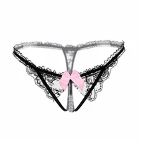Floralby Sexy G-String Floral Lace Strap Thong Imitation Pearl Women  Elastic Underwear