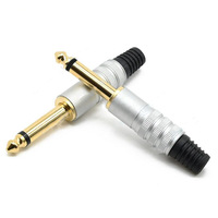 Prise d'amplificateur mono 2 pôles 6,35 mm 6,5 mm, adaptateur 6,35 6,5 2 broches, prise jack microphone, connecteur audio pour casque microphone