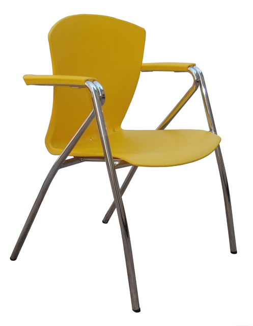Modern Design Single Student Chair Practical School Stationery with Plastic Shell and Metal Frame