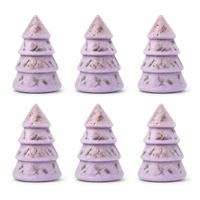 Bombe de bain effervescente personnalisée OEM ODM Myrtille Arbre de Noël 100g, Étiquette privée personnalisée, Hydratante et Adoucissante, Coffret cadeau spa
