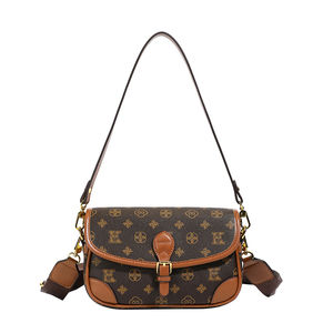 Bolso Cuadrado de PU con Patrón Geométrico de Alta Calidad, Cierre Magnético, Poliéster, Portátil, Diseño Antirrobo para Uso Diario - Product Image 4