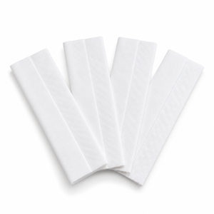 Serviettes en papier jetables blanches 1 pli, design en acier inoxydable, 6 plis, pour anniversaires - Product Image 1