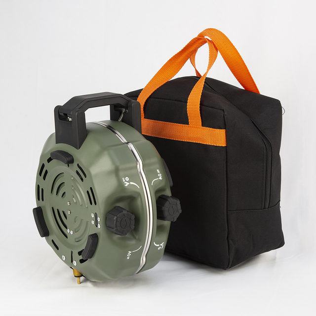 2-Burner Foldable Camping Stove and Carrying Bag, Portable Propane Camp Stove with 2 Adjustable Burners & Piezo Ignition Stove