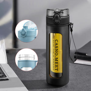 High Borosilicate <strong>Glass</strong> 600ml Custom Leakproof Reusable Eco-friendly Dishwasher Safe Minimalist Camping Drinkware - Product Image 4