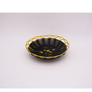 Wholesale <strong>Cheap</strong> Washable Poly Rattan Wicker Woven Fruit <strong>Basket</strong> Plastic Food <strong>Basket</strong> for Home - Product Image 5