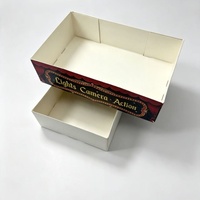Boîte de rangement pliable personnalisée pour soirées cinéma, idéale pour la présentation de frites, poulet frit et pop-corn