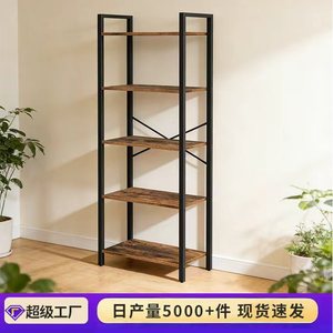 Estantería Jianfeng de cinco niveles, 60x30x153cm, color roble, estante de almacenamiento multiusos para el hogar, oficina, cocina, balcón - Product Image 4