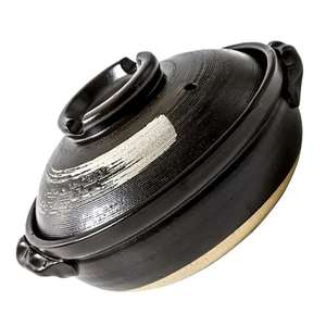 0.9L đất sét gốm nồi xử lý japandi nấu ăn soong Nhật Bản hầm súp Nắp đất nung lẩu stockpot món ăn Pan đồ nấu nướng nồi - Product Image 6