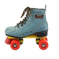 Patins à roulettes en cuir de vachette confortables et personnalisés de qualité supérieure roues en PU Quad Patins à roulettes chaussures pour patinoire