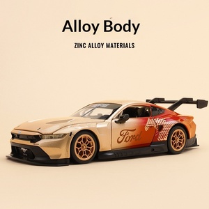 Modelo de Auto Deportivo Mustang GT3 Red Horse Edition, de Aleación Fundida a Presión, con Fricción, Juguete para Niños con Luz y Sonido, Funciona con Botón y Batería, Escala <span class=keywords><strong>1</strong></span>:<span class=keywords><strong>24</strong></span> - Product Image 3