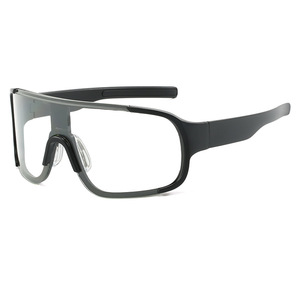 Sports Goggles <b>Black</b> <b>Frame</b> PC Lens UV400 Protection Outdoor Cycling Hiking Mountaineering Sun Protection Glasses - Product Image 1
