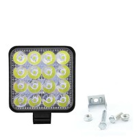 Mini phare de travail LED carré en plastique BSG 12V pour voitures, 16 LED, 48W, 6000K, 1200lm, phare auxiliaire, état neuf, garantie 12 mois
