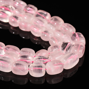 Jd Đá Quý 8-15Mm Tự Nhiên Màu Hồng Thạch Anh Bead Tìm Nguồn Cung Ứng Nhà Máy Tròn Hình Vuông Màu Hồng Thạch Anh Hạt Cho Vòng Cổ Và Vòng Đeo Tay Làm - Product Image 5