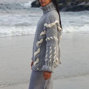 Jersey <span class=keywords><strong>de</strong></span> punto <span class=keywords><strong>de</strong></span> manga larga para mujer, suéter <span class=keywords><strong>de</strong></span> punto, suéter <span class=keywords><strong>de</strong></span> punto, prendas <span class=keywords><strong>de</strong></span> vestir exteriores, cuello alto, suéteres <span class=keywords><strong>de</strong></span> punto <span class=keywords><strong>de</strong></span> manga larga - Product Image 4