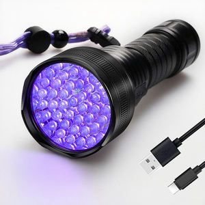 Nueva llegada <span class=keywords><strong>Ultra</strong></span> Violet 51 LED 395nm UV antorcha linterna USB recargable con 26650 batería aire acondicionado Detector de fugas - Product Image 1