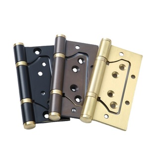 Charnières en laiton épaissi 3 mm, 5 trous, cuivre brossé, roulement silencieux pour porte de placard en bois, charnière pliante à fermeture douce - Product Image 1