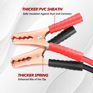 Cable de Arranque para Batería de Coche, Cable de Carga de Cobre Reforzado de 4m, Cable de Arranque para Emergencias en Sedán/Todoterreno/SUV - Product Image 2