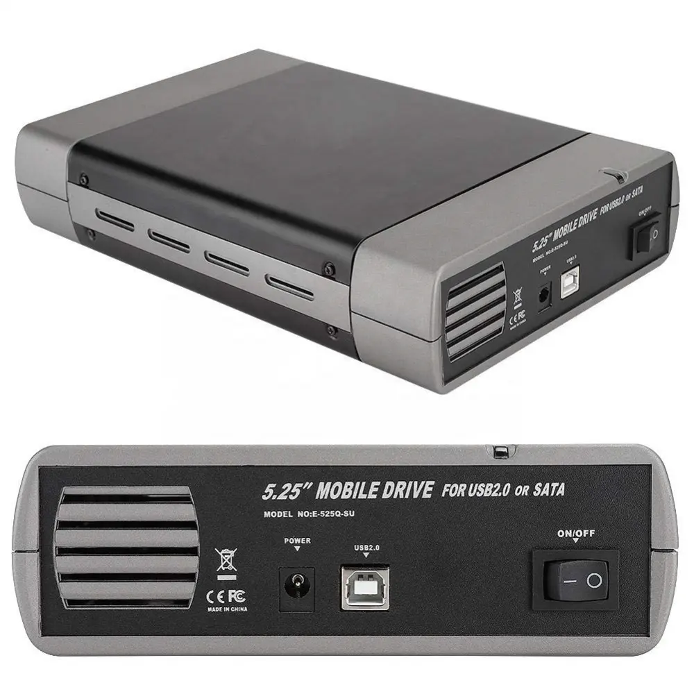 5,25-Zoll-Festplattengehäuse, tragbares externes Laufwerk, optische Laufwerks box Externes USB 2.0-SATA-Schnittstellen-Computerzubehör