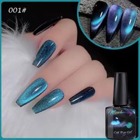 Vernis à ongles semi-permanent effet œil de chat magnétique cristal arc-en-ciel, décoration d'ongles scintillante, gel UV LED à faire tremper, vente en gros