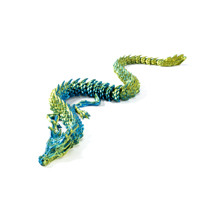 Juguete de Dragón Dorado Impreso en 3D, Precio de Fábrica, Prototipado Rápido, Colorido, Juguete Antiestrés para Regalo