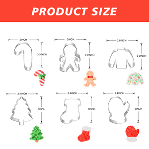 Plantillas 3D <span class=keywords><strong>para</strong></span> Galletas Navideñas, Molde <span class=keywords><strong>para</strong></span> Galletas, Estampador de Fondant Acrílico, Cortador de Galletas <span class=keywords><strong>para</strong></span> Fondant, Glaseado, Pastel y Galletas - Product Image 6