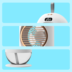 พัดลมขนาดเล็กแบบชาร์จไฟได้พัดลมตั้งโต๊ะสำหรับแบตเตอรี่ใช้งานได้ยาวนาน - Product Image 5