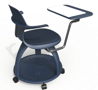 Chaise d'attente noire en plastique pour salle de réunion de bureau