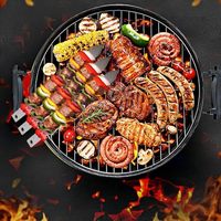 Brochettes plates larges SEB pour barbecue, 15,7 * 5/8 pouces, en acier inoxydable, réutilisables, pour grillades et cuisson en extérieur