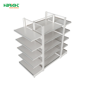 Estantería Metálica Negra de Una Cara para Exhibición en Tiendas, 5 Niveles, Estante de Pared para Supermercados con Cabecera Publicitaria para Tiendas de Conveniencia - Product Image 2
