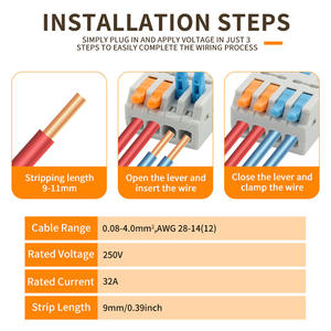 موصل أسلاك سريع 2 في 4 ، توصيل مدمج للأسلاك المنزلية في المكونات ، محطة عالمية للكابلات التي تصنعها بنفسك - Product Image 2
