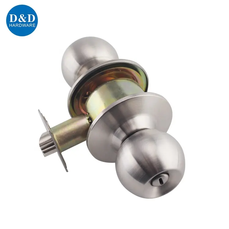 Bathroom door knob with Push button lock