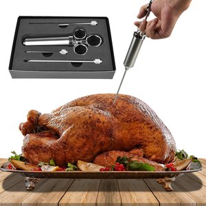 Inyector <span class=keywords><strong>de</strong></span> cocina <span class=keywords><strong>de</strong></span> acero inoxidable, inyector <span class=keywords><strong>de</strong></span> adobo <span class=keywords><strong>de</strong></span> 60ml Incl. 3 agujas para asar, asar, curar - Product Image 6