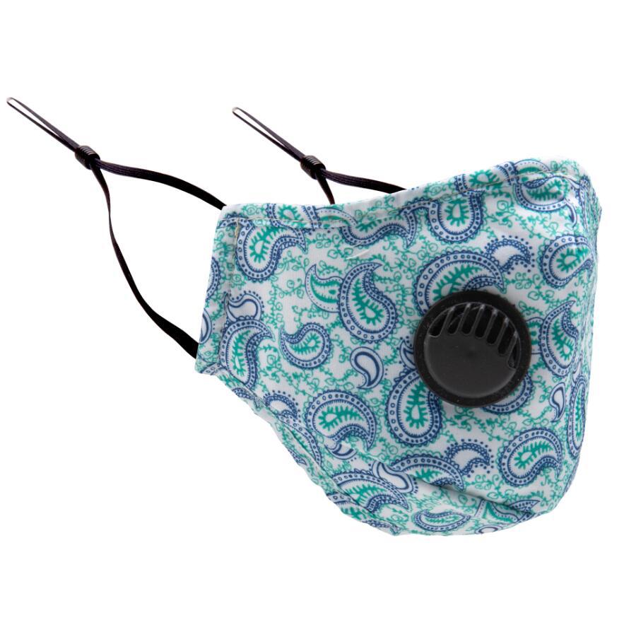 Популярный пылезащитный чехол для лица с принтом для взрослых, пылезащитный экран для лица для взрослых с клапаном, крышка для рта