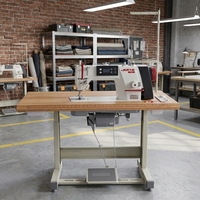 Máquina de coser industrial de cama plana de alta velocidad JT-F2-D1, de una aguja, computarizada, con motor y cortahilos automático.
