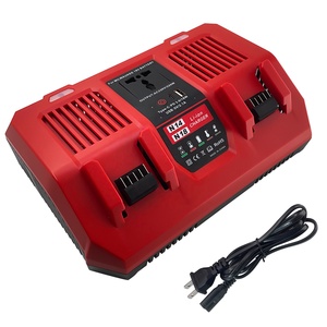 Cargador Rápido de Doble Puerto N14 N18 con Inversor de 110V/220V 220W para Baterías MilWaukes, Compatible con Baterías MilWaukes de 14.4V-18V - Product Image 1