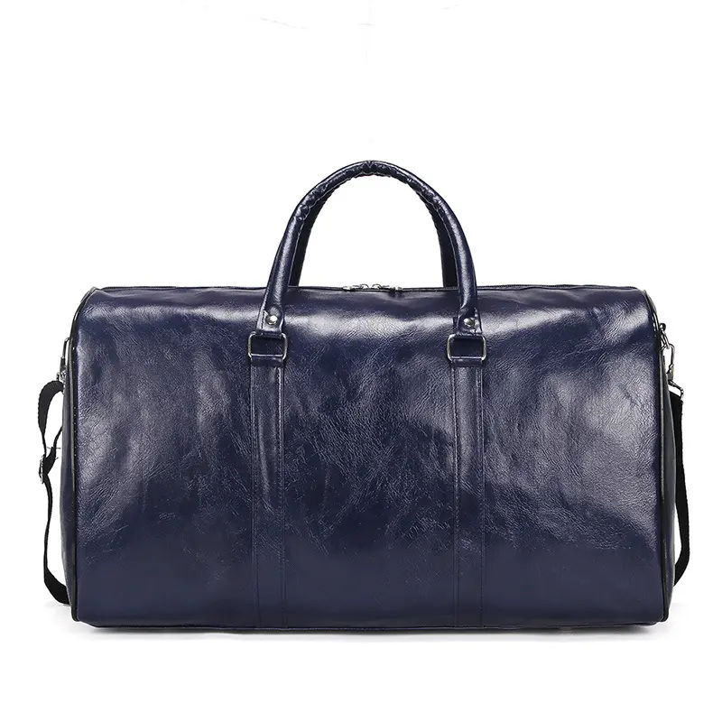 private label custom wholesale luxury black weekend travel sport men leather duffle bag