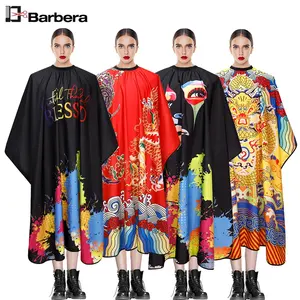 Classic Polyester Barber Cape For Haircut Aprons Custom Coiffeur Gown Supplies Waterproof Salon Hair Cutting Beauty Capes