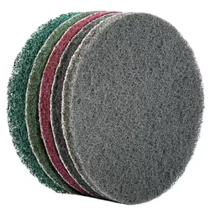 ZY abrasive 4inch flocking cleaning and polishing non woven cleaning pad round Nylon car scrub pad for detailing