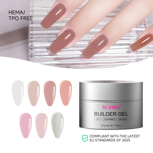 Roniki Chất lượng cao Hema miễn phí Builder UV Gel OEM ODM 30g 1kg Hema miễn phí Nail mở rộng tự san lấp mặt bằng Builder cứng Gel cho móng tay - Product Image 1