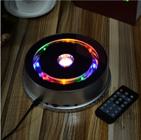 Base lumineuse LED rotative pour présentation de cristaux et objets en verre, vente en gros
