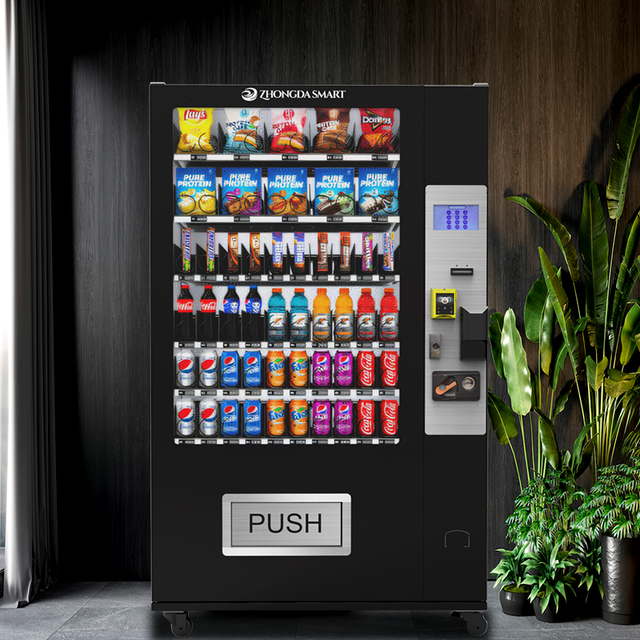 Self Serve Drink and Snack Vending Machine Kiosk With Card Reader