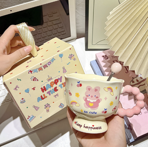 <span class=keywords><strong>Tazza</strong></span> in Ceramica a Forma di Cucciolo con Pois, <span class=keywords><strong>Tazza</strong></span> Trendy Instagram per Coppie, Regalo di Compleanno per Migliori Amici - Product Image 1