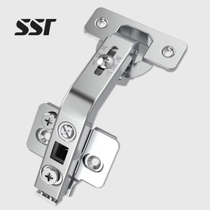 Charnière d'angle 135° réglable, charnière tridimensionnelle à fermeture amortie en acier inoxydable pour porte d'armoire de cuisine, réglage 3D - Product Image 1