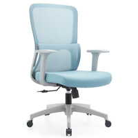 Chaise de bureau ergonomique en maille respirante, réglable en hauteur, pivotante, contemporaine, multicolore, économique